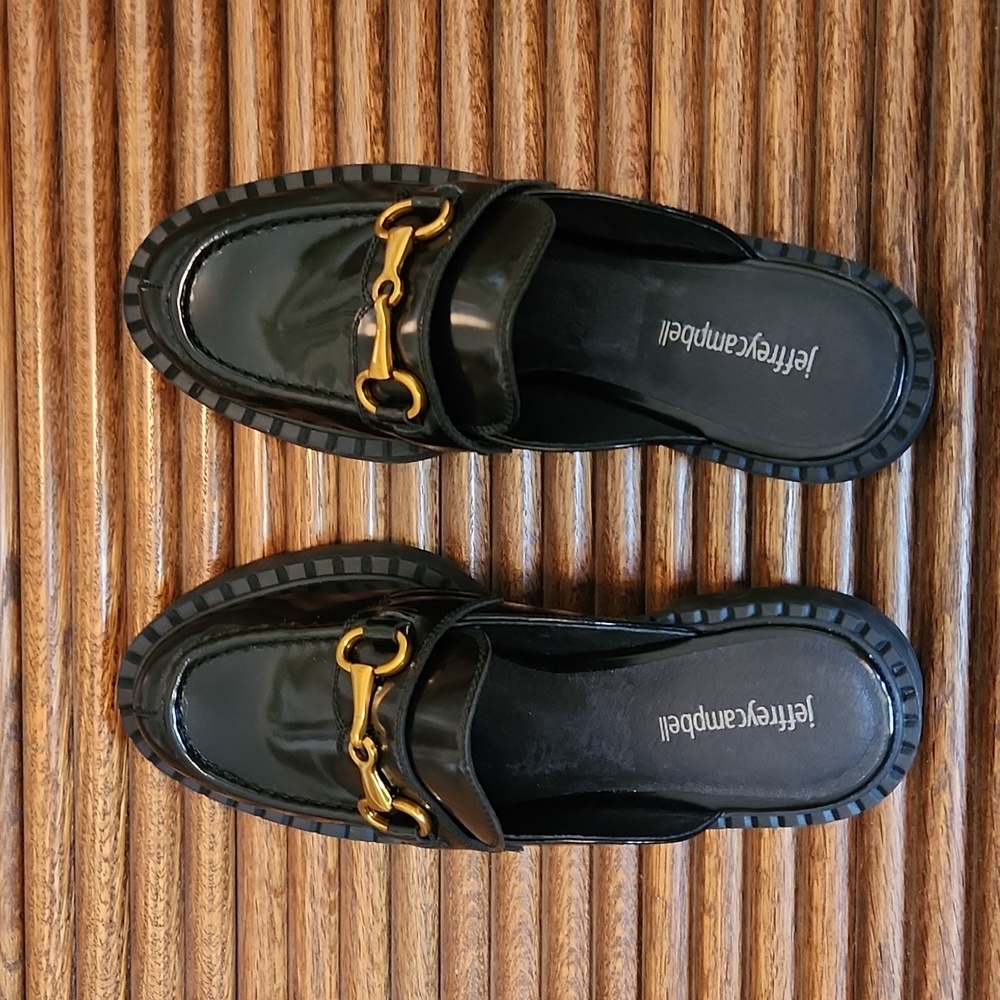 Jeffrey Campbell Black loafer mule.  SZ 8
